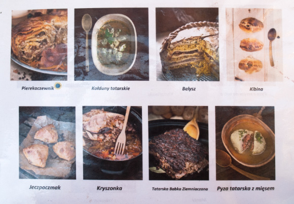 Kliknij aby powiększyć Menu kuchni tatarskiej.